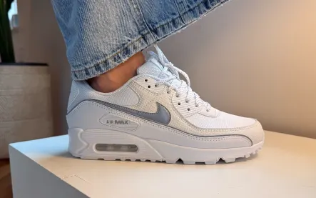 0 Nike Air Max 90 Premium White Metallic Silver Reflective HV4517 100